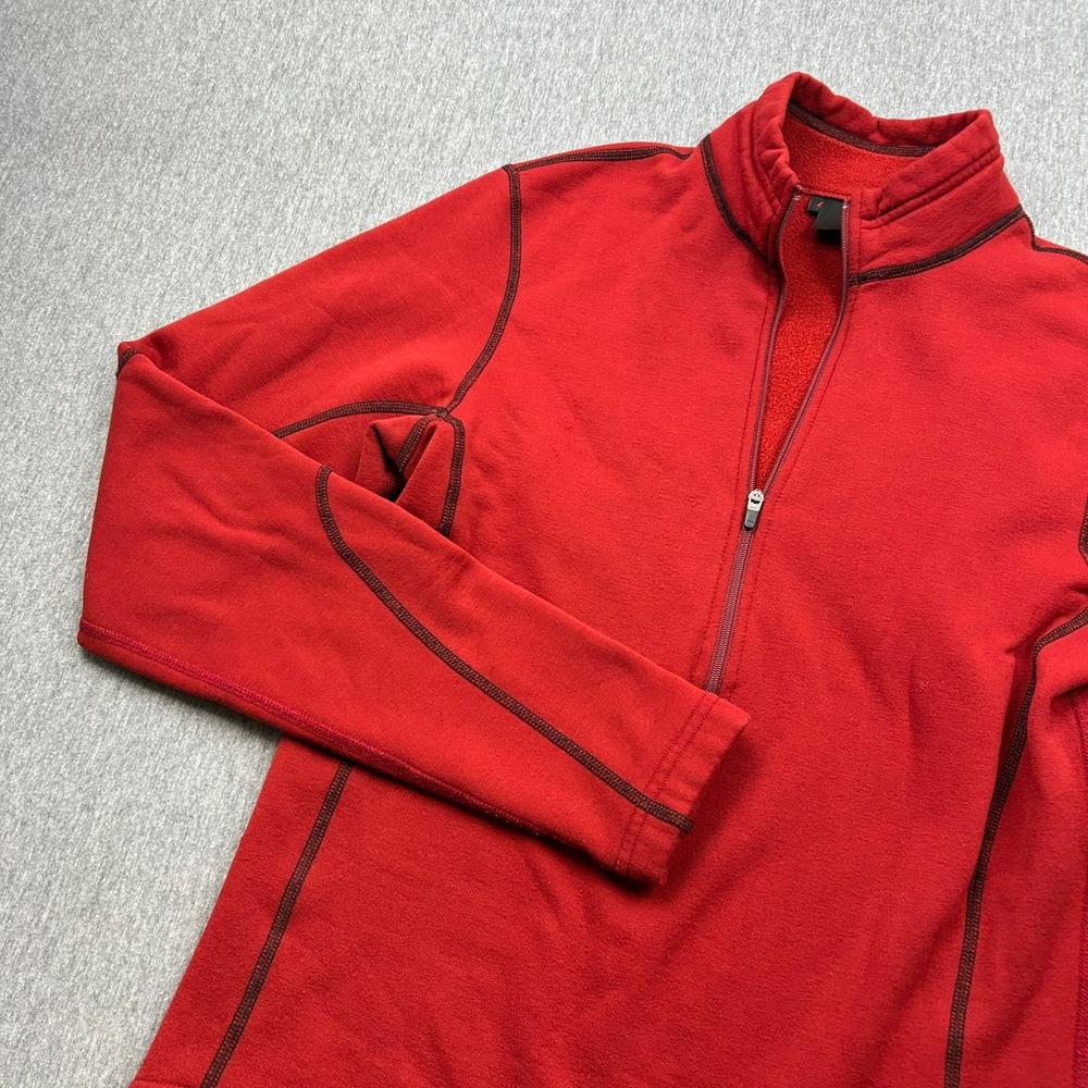 REI Co-op Polartec 1/2 Zip Long Sleeve Pullover Sweatshirt Mens Small Red Hike